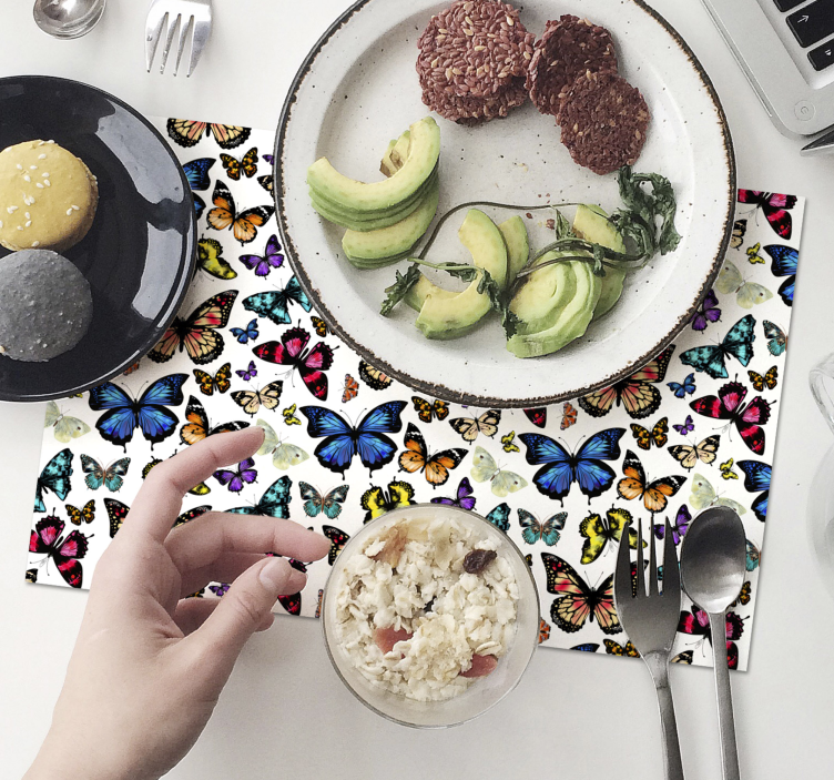 Vackra och färgglada fjärilar bordstabletter - Tenstickers