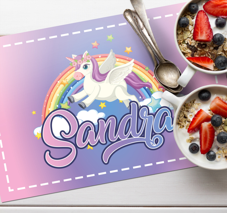 Vackra unicorn anpassningsbara barn bordstabletter - Tenstickers