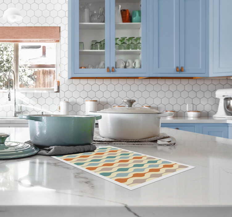 Vågigt färgmönster bordstabletter modernt - Tenstickers