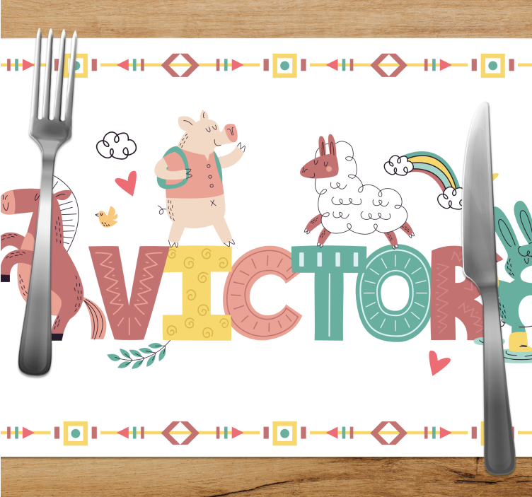 Vänliga djurkaraktärer bordstabletter barnen - Tenstickers