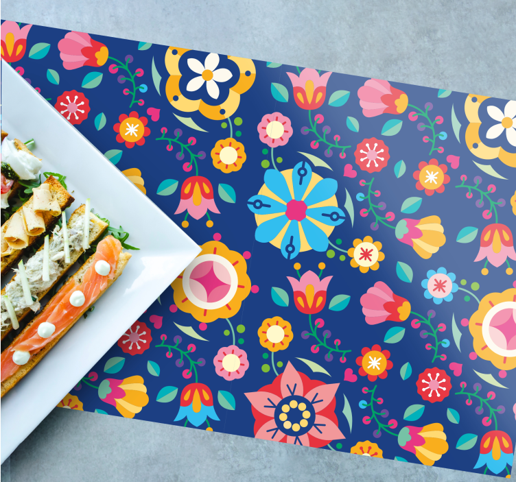 Vibrant floral concept bordstabletter original - Tenstickers