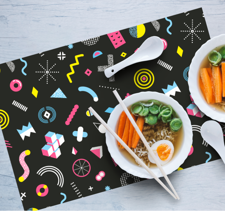 Vibrerande geometriska komponenter bordstabletter original - Tenstickers