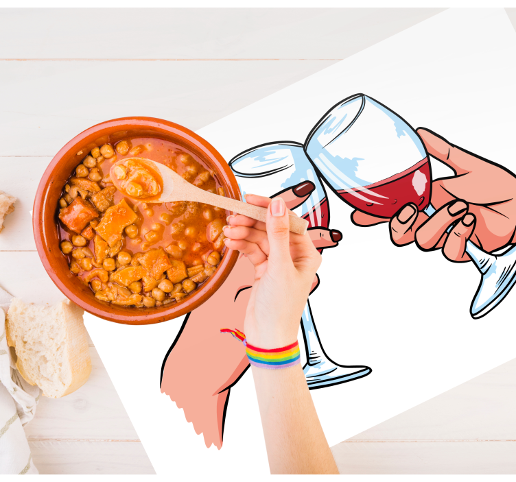 Vinälskare restaurang bordstabletter - Tenstickers