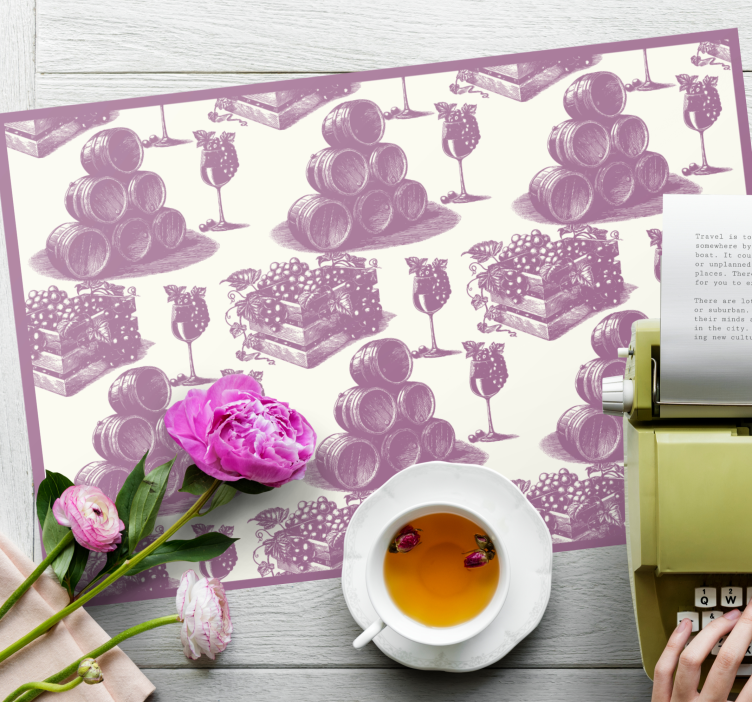 Vinfatstaplar bordstabletter modernt - Tenstickers