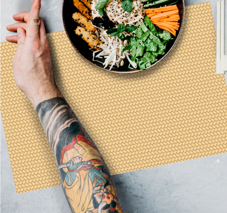 Bordstabletter i vinyl i flätad textur - Tenstickers