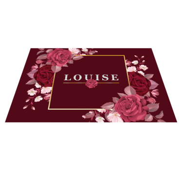 Kan anpassas med rosor namn vinyl bordstabletter - Tenstickers
