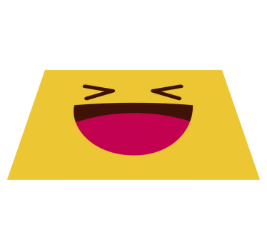 Moderna emoji skrattande ansikte barn vinyl bordstabletter - Tenstickers