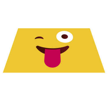 Moderna emoji blinkar ansikte barn vinyl bordstabletter - Tenstickers