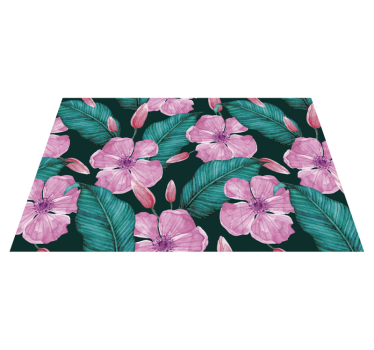 Stora tropiska blommor blommig vinyl bordstabletter - Tenstickers