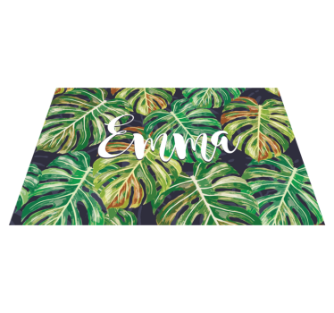 Personliga monstera blommor vinyl bordstabletter - Tenstickers