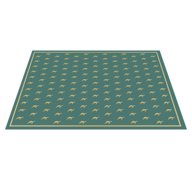 Geometriska sköldpaddor gröna vinyl bordstabletter - Tenstickers