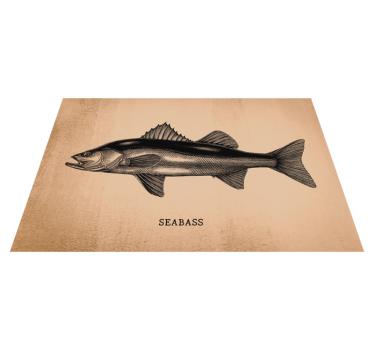 Realistiska seabass fisk bordstabletter - Tenstickers