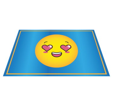 Hjärta ögon emoji barn bordstabletterta - Tenstickers