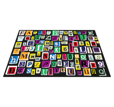 Färgglada bokstäver moderna vinylplattformar - Tenstickers