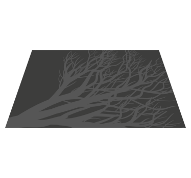 Eleganta grå blad eleganta vinyl bordstabletter - Tenstickers