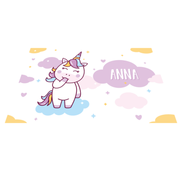 Unicorn anpassningsbara barn vinyl bordstabletter - Tenstickers