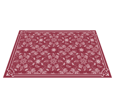 Vackra paisley blommor paisley vinyl bordstabletter - Tenstickers
