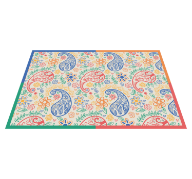 Färgglada paisley vinyl bordstabletter - Tenstickers