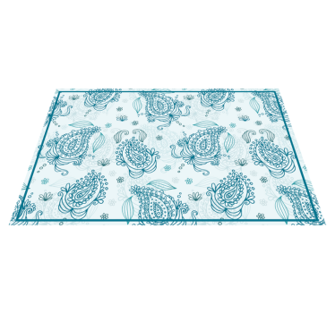 Blommor paisley vinyl bordstabletter - Tenstickers