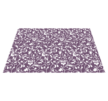 Prydnadsblad paisley vinyl bordstabletter - Tenstickers