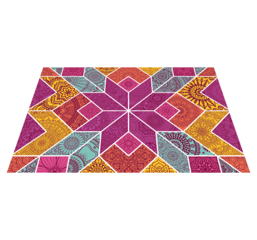 Paisley mosaik paisley vinyl bordstabletter - Tenstickers
