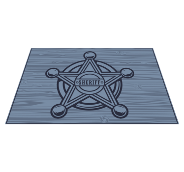 Bordstabletter med namn sheriffstjärna emblem - Tenstickers