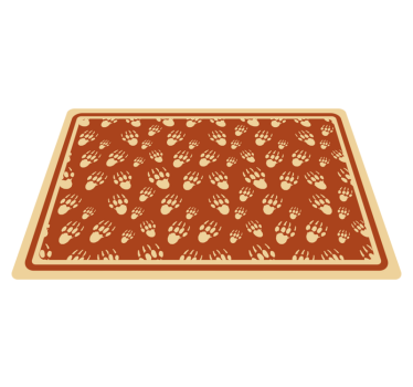Porcupine footprint hedgehog vinyl bordstabletter - Tenstickers