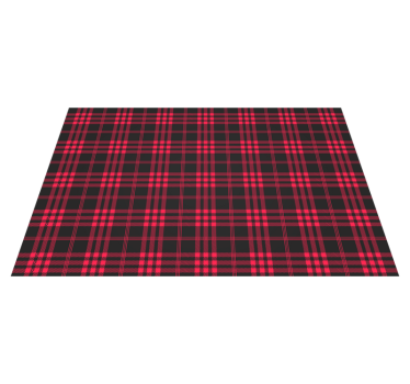 Röd tartan julbordsbordstabletter - Tenstickers