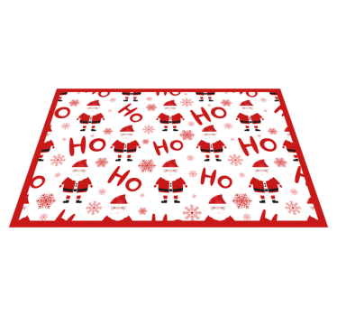 Jultomten och hohoho mönster jul vinyl bordstabletter - Tenstickers