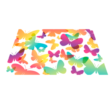Regnbåge fjäril bordsbordstabletter - Tenstickers