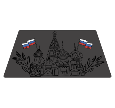Moskva katedral silhuett hem vinyl bordstabletter - Tenstickers