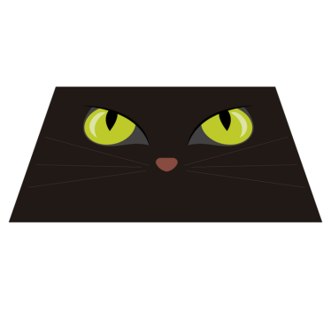 Skrämmande svart halloween katt halloween bordsbordstabletter - Tenstickers
