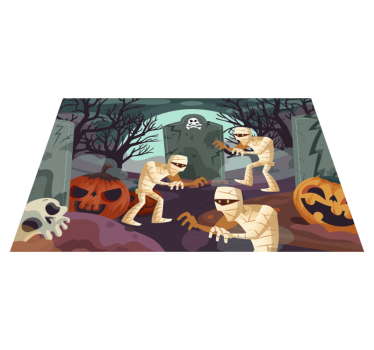Läskiga mumier halloween bordsbordstabletter - Tenstickers