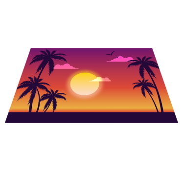 70-talets solnedgång 70-talets sun vinylplattbordstabletter - Tenstickers
