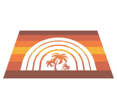 Bordstabletter modernt retro solnedgångsvalv - Tenstickers