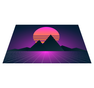 Vintage och retro sun 70-talets sun vinylplattformar - Tenstickers
