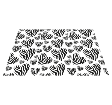Zebra heart pattern bordstabletter - Tenstickers