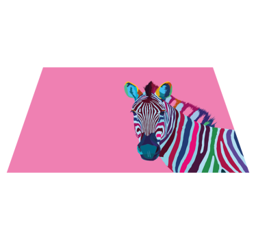 Popkonst zebra tryck bordstabletter - Tenstickers