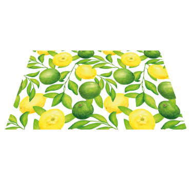 Citroner och limefrukter citrus bordsmatta - Tenstickers