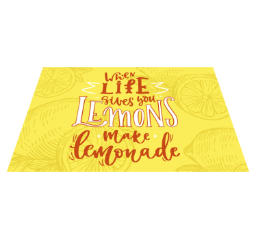 Apelsin och citron skiss citat vinyl bordstabletter - Tenstickers