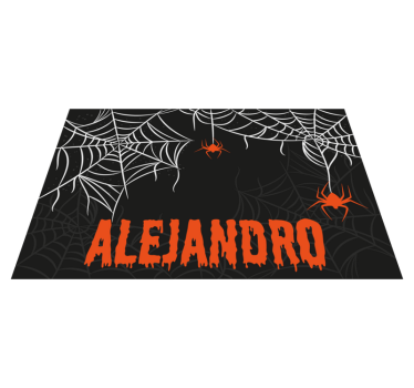 Spindelnät med namn halloween bordsmattor - Tenstickers