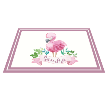 Bordstabletter med namn flamingo med band - Tenstickers