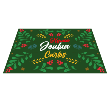 Jul bordstabletter med festligt grönsaksmönster - Tenstickers
