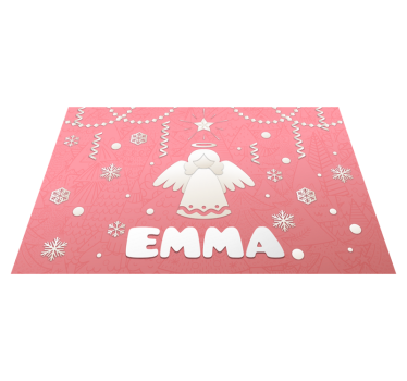 Xmas änglar och träd med text julbordsmattor - Tenstickers