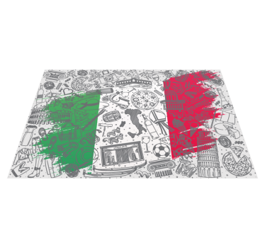 Italien bakgrund restaurang vinyl bordstabletter - Tenstickers