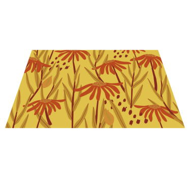 Modern orange blomma moderna vinylplattformar - Tenstickers