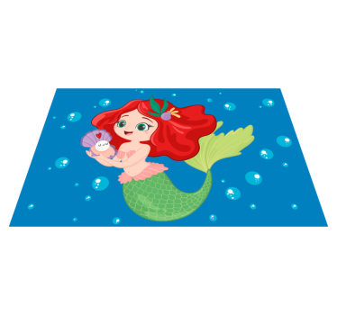 Disney ariel simning barn matta - Tenstickers