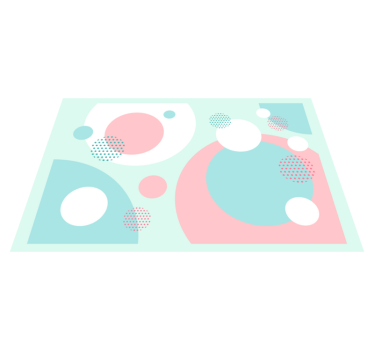 Bordstabletter modernt geometriska färgblock - Tenstickers