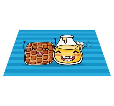 Våffla och honung barn matta - Tenstickers