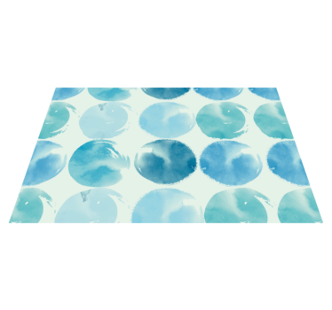 Turkos abstrac cirkel original vinylplattformar - Tenstickers